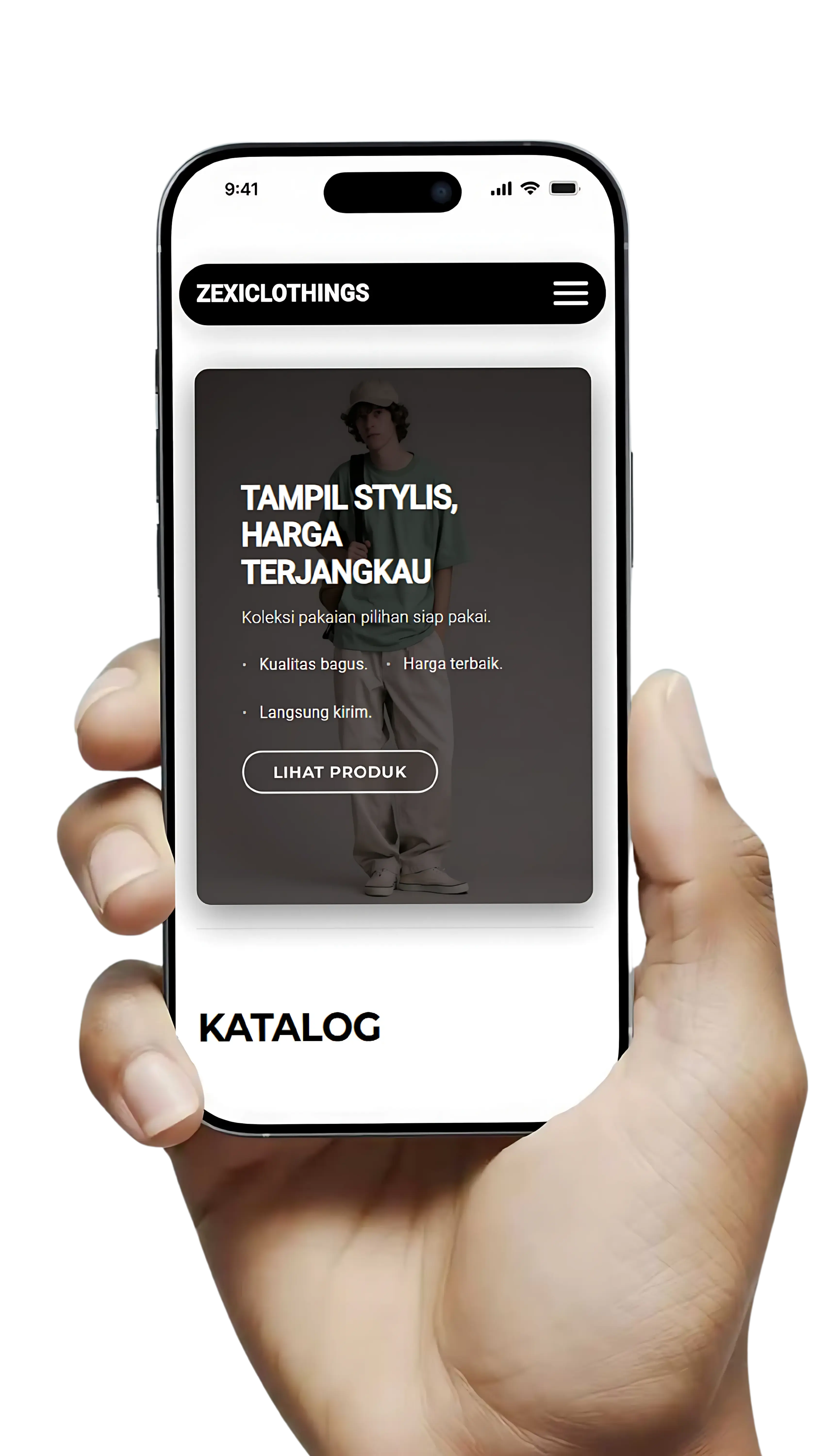 Tampilan Website di HP